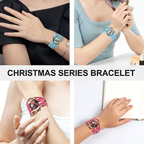 Soimiss 4 PCs Christmas Multi-camadas Pulseira Moda de Natal Fornecimento de presentes de pulseira