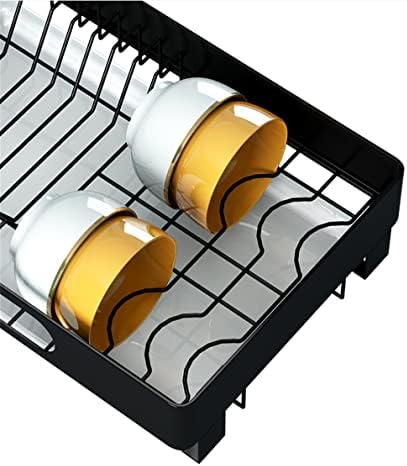 SJYDQ Aço inoxidável de aço de cozinha secar rack para pratos e tigelas Organizador de utensílios de jantar com contêiner