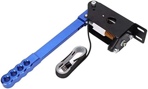 Rosvola PC Hall Sensor Handbrake, Liga de alumínio substituível Blue Blue 64 Bits Sensor USB Handbrake adicional para jogos de corrida