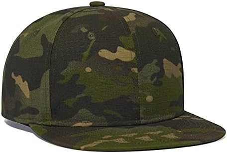 Quanhaigou Snapback Snapback Hat para homens Mulheres, Unissex Hip Hop Baseball Capinho de Bill Bill Brim Hats