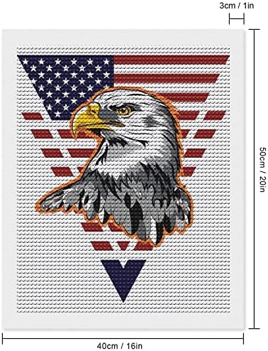EUA Bald bandeira de águia personalizada pintura de diamante personalizado broca completa foto personalizada foto para decoração