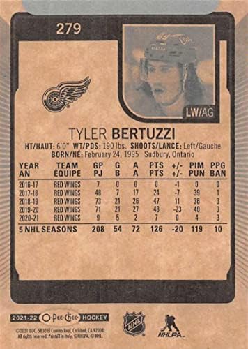 2021-22 O-PEE-Chee 279 Tyler Bertuzzi Detroit Red Wings NHL Hockey Trading Card
