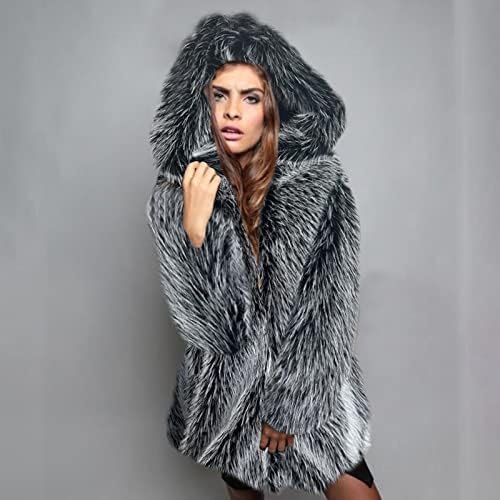 Basisina casacos de pele para mulheres inverno quente fofo jaqueta de pele de peles parka outwear