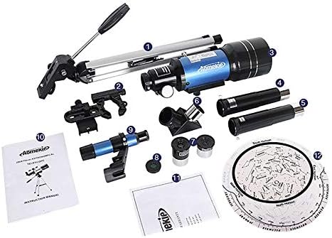 Telescópio para crianças Iniciante, Yamezda 70mm Refletor Astronomia Telescópio com suporte - Astronomia Iniciantes