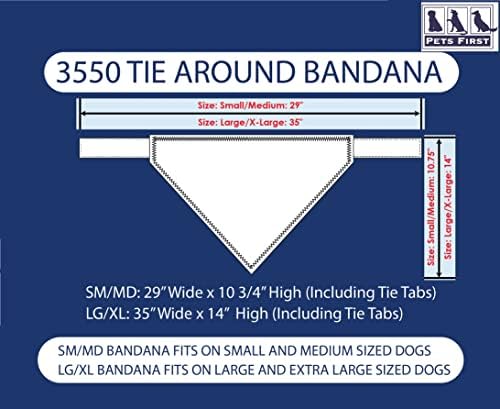Animais de estimação da NFL Philadelphia Eagles Tie Bandana, pequena/média. Cachorro bandana lenço babador para cães de gato