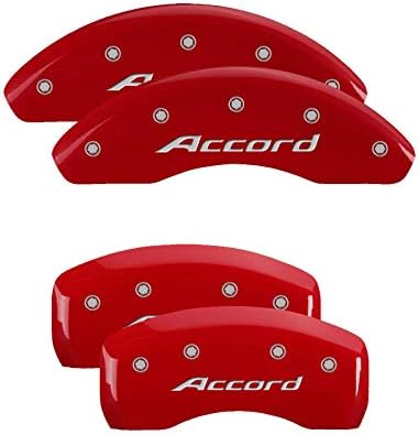 Capas de pinça MGP 20207SACCRD Powored Red Poweda acabamento para 2013-2017 Honda Accord Hybrid / LX