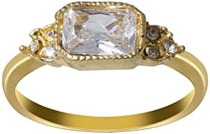 Anel engajado brilhante para mulheres jóias brancas jóias de jóias de zircão anel de moda anéis de pedra pacote de variedade