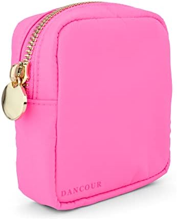 Bolsa de maquiagem grande do dancour - bolsa de higiene pessoal para mulheres - bolsa de maquiagem roxa - bolsa