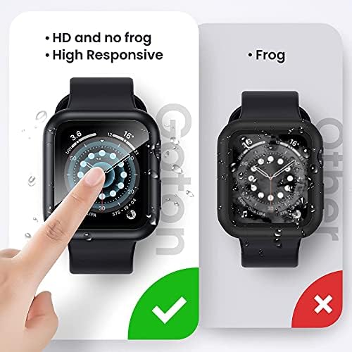 [2 pacote] GOTON PARA APEL SLACK SCREEN Protector de 40 mm, PC à prova d'água PC Filme de vidro temperado embutido para Apple Watch