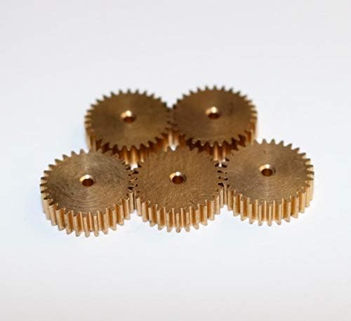 Zhengguifang ZGF-BR 5pcs pinhões 0,5m a 20teets Metal Copper Small Modulus Spur Hole 2mm 2mm