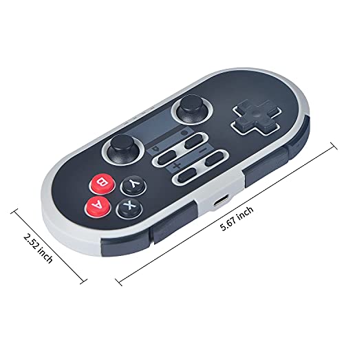 Controlador Bluetooth sem fio com joysticks Rumble Vibration Type -C Gamepad compatível com Switch, Windows, Android,