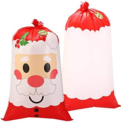 Joyin 3 PCs Jumbo Holiday Santa Gift Bag 56 ”x36” com tags de presente para a temporada de Natal, doações para presentes, presentes de férias, decorações de presentes gigantes