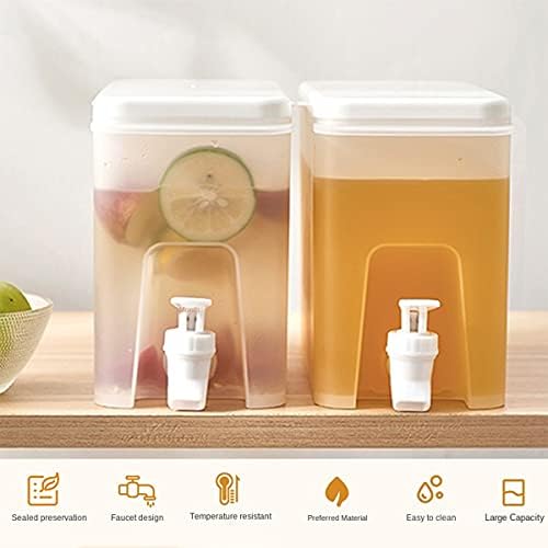 Garrafa de água fria com torneira / bule de frutas / garrafa de limão / água fria / balde de grande capacidade Caixa de água de refrigeração