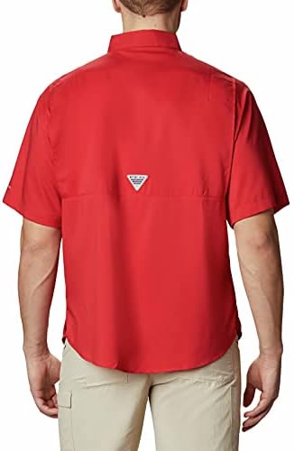 Columbia NCAA Ohio State Buckeyes Men's Tamiami Short Sleeve Shirt, XLT, OS - Intense Red