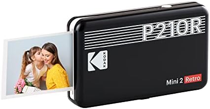 Kodak mini 2 Retro 4pass portátil Photo Printer + 8 folhas, preto