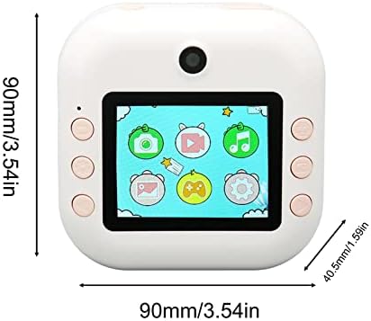 Câmera infantil Impressão instantânea, 2,4 polegadas de tela IPS Toys de câmera digital com papel de impressão, 48mp 8x