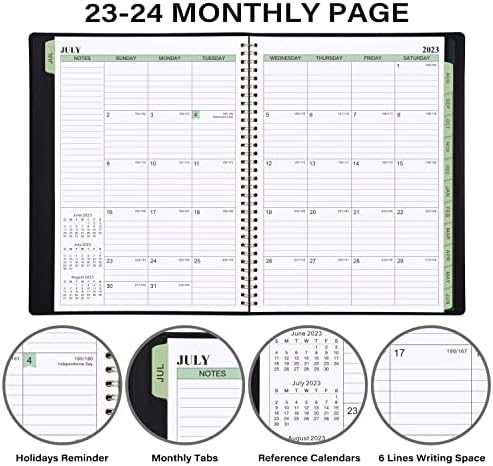 2023-2024 Planejador - Planejador semanal e mensal de três camadas, 11,38 '' x 8,74 '', julho de 2023 - junho de
