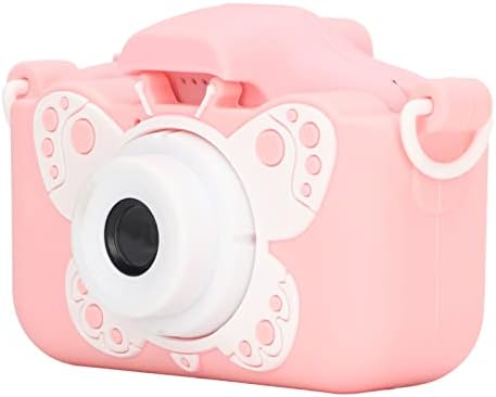 Câmera de vídeo digital de desenho animado rosa de 20MP, câmera infantil para crianças, câmera infantil para jogo de fotos ao ar livre de vídeos pessoais acessórios