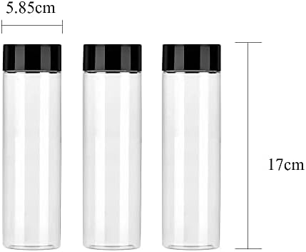 Jinjiasuyisu 4 PCs Garrafas de suco de plástico Recipientes de suco de plástico limpo Pet Plástico garrafas de água reutilizáveis ​​com tampas para suco de leite de smoothie bebendo, 400ml