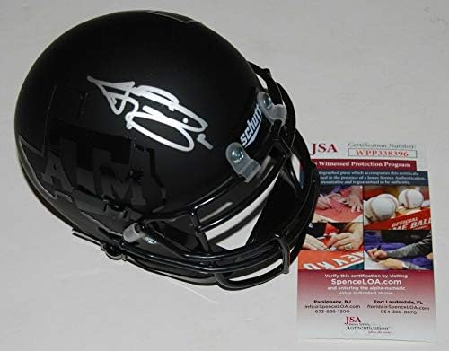 Johnny Manziel assinou o Mini Capacete de Futebol JSA CoA - Mini capacetes autografados da faculdade