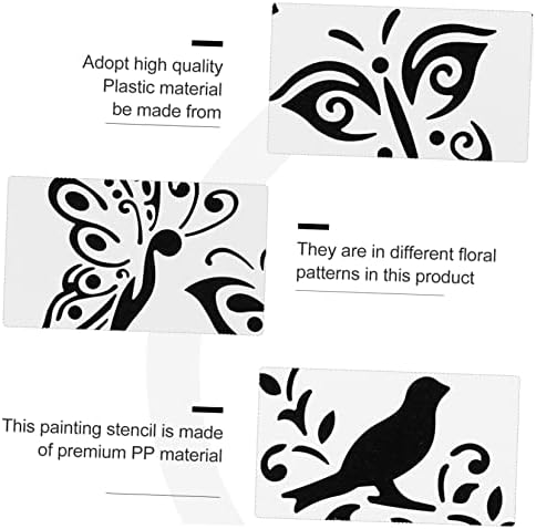 Tofficu 10pcs Placa de desenho vazio Ferramentas infantis Modelos de pintura de estêncil de parede floral Tools Decar