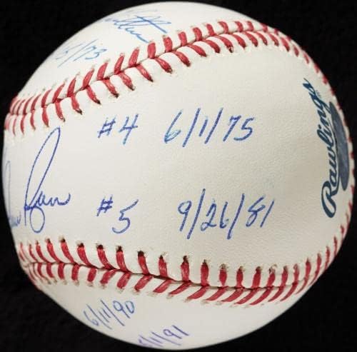 Nolan Ryan 7 Nenhuma datas de rebatedores assinados Baseball MLB Fanáticos autênticos - bolas de beisebol autografadas