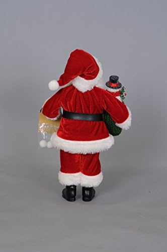 Karen Didion Originals boneco de neve Papai Noel, 13 polegadas - Decorações e colecionáveis ​​feitos à mão para férias de Natal