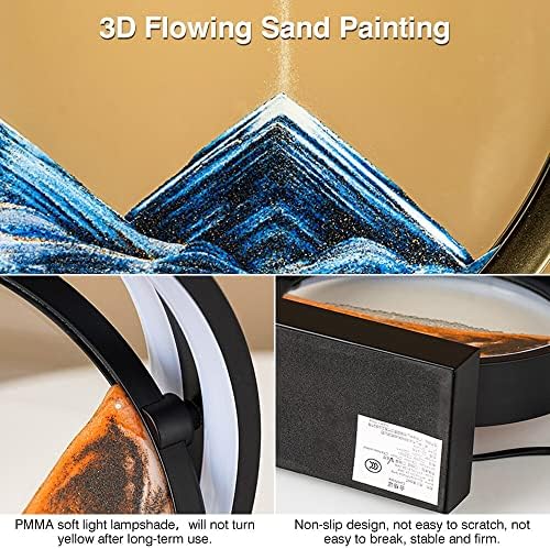 JJry Moving Art Sand Led Table Lamp