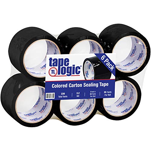 Aviditi Tape Lógica 3 polegadas x 55 jardas 2,2 MIL MIL, fita de embalagem de cor pesada, 24 pacote, perfeita para