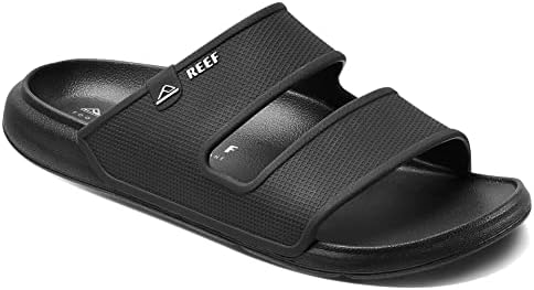 Oásis masculino de recife Double Up Slide Sandal, Black, 10