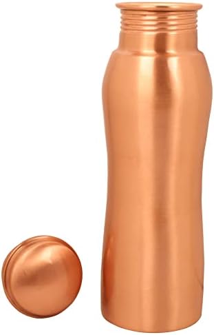 IndtResor Pure Copper Water Bottle - Arcado à mão - Ayurveda Benefícios para a saúde - Grandes 25,36 onças - à prova de