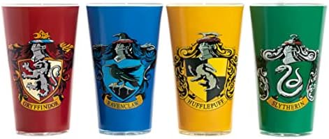 Paladone Harry Potter Hogwarts House Crest Drinkings - Conjunto de 4 - Mercadoria Oficial