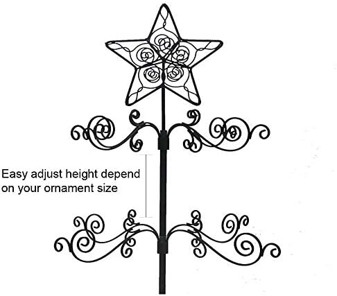 HOHIYA ORNAMENTO DE METAL DO METAL de 24 polegadas Treça de árvore do suporte do suporte do suporte do suporte de arame pendurado para
