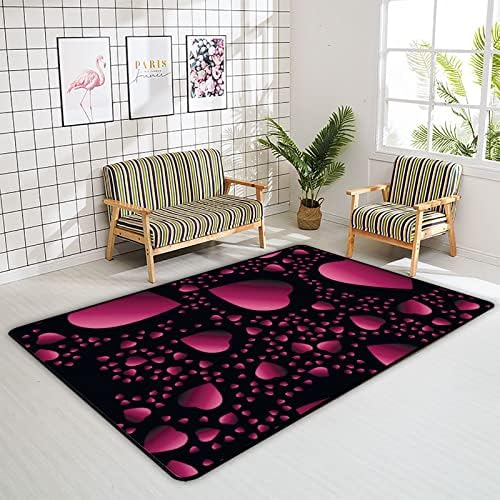 Tsingza tapete macio tapetes de área grande, gradiente de rosas ouve um tapete interno confortável, tapete de brincadeira para