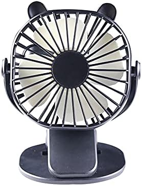 Ventilador de desktop portátil do WSJQB, mini -fã de mesa pessoal com 3 velocidades e 2000mAh Bateria USB recarregável para buggy da escola ao ar livre