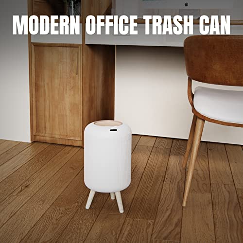 Lixo de escritório moderno do sensor de movimento de hitispace, lata de lixo nórdico redondo sem toque, lata de lixo à prova d'água
