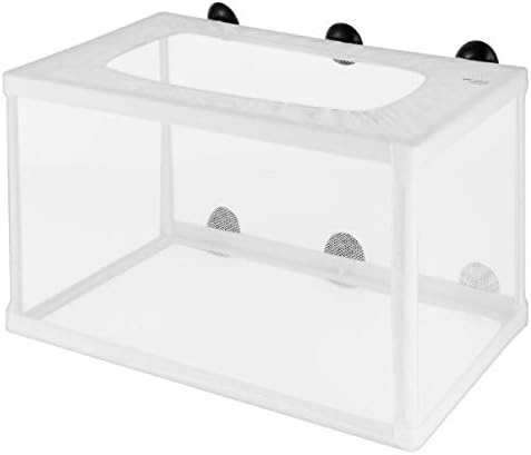 Caixa de rede do criador de peixes PoPetpop para aquário - Isolamento de peixes Caixa de criação da caixa de escotilha grande rede de peixes para aquário Tank - Durável e fácil de instalar