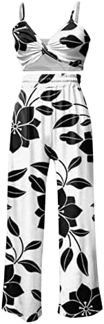 Calça feminina define tinta pintura de tinta calças florais conjuntos bohemian sexy 2 peças de calça de botão de botão sino