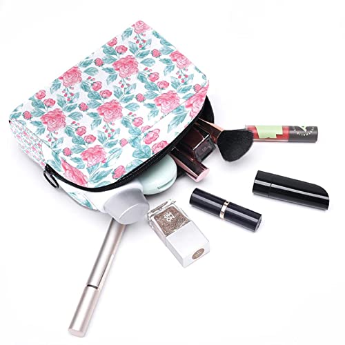 Bolsa de higiene pessoal Bolsa de lava -lava de maquiagem cosmética de viagem com padrão floral com zíper para acessórios para