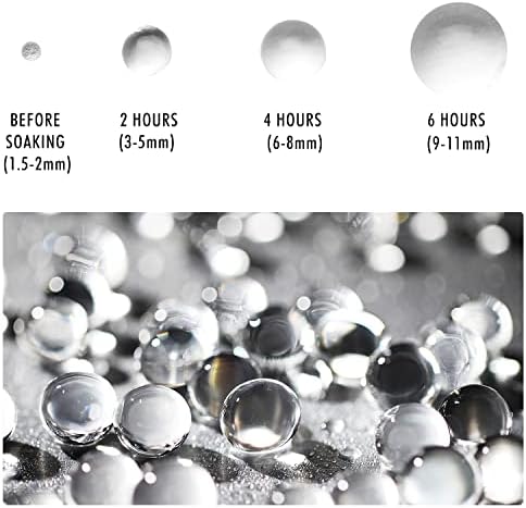 80.000 contas de gel de água clara para preenchimento de vaso, pérolas de água em gel transparente para velas de pérolas