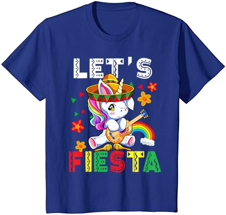 Cinco de Mayo Party permite Fiesta dança de camiseta de unicórnio mexicano