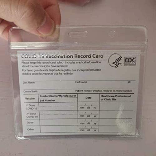 Protetor de carteira de vacinação CDC 3 x 4 polegadas Vacina Tampa do suporte para cartão de imunização Record titular
