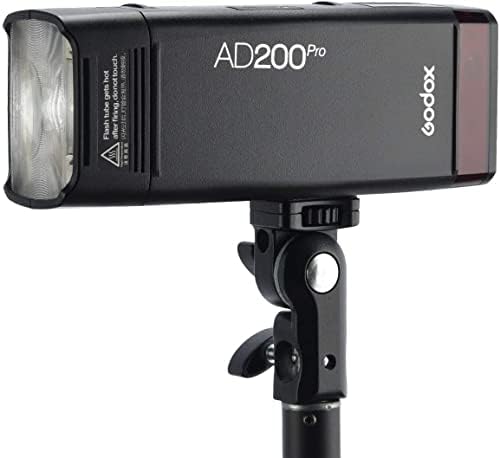 Godox ad200 pro ad200pro com refletor GODOX AD-M com 4 filtros coloridos Godox Flash para Canon Sony Nikon Fujifilm Fuji Olympus Camera, 2900mAh Battery, 500 Flashes de potência completa, 0,01-1.8s Reciclagem
