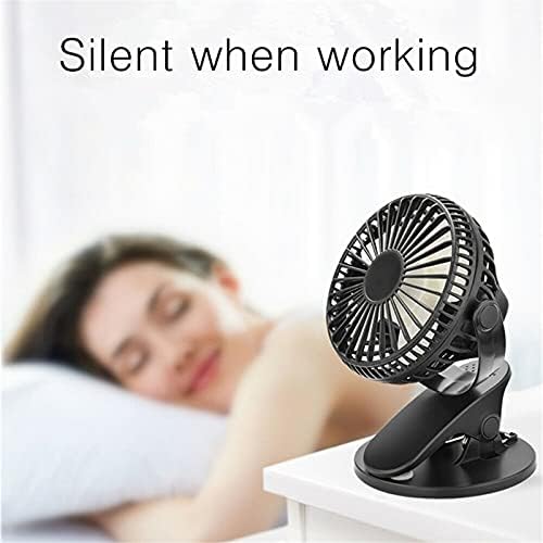 Teerwere Mini Desk Fan Fan Portable Table Usb Tipo de fã de clipe-On Recarregável Resfriagem Mini Fan da mesa Rota de 360 ​​graus