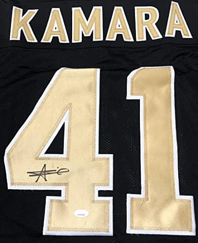 Alvin Kamara assinou autografou a camisa personalizada de New Orleans Saints