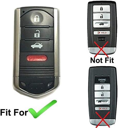 Coolbestda 2pcs 4Buttons Entrada sem chave Remoto Caso Remoto Caso de pele Protetor de capa de pele para acura mdx tl tlx zdx