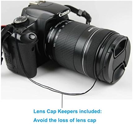 Tampa de lente snap-on, tampa de lente de beliscão central LXH 2 e suporte de guardião da lente de 2 lentes para Canon, Nikon, Sony e qualquer outra câmera DSLR, Design Universal