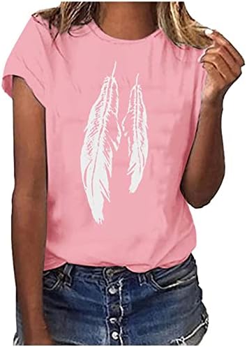 Camiseta de blusa para o outono feminino verão 2023 roupas moda moda de manga curta algodão gráfico de trabalho engraçado escritório tee ed ed