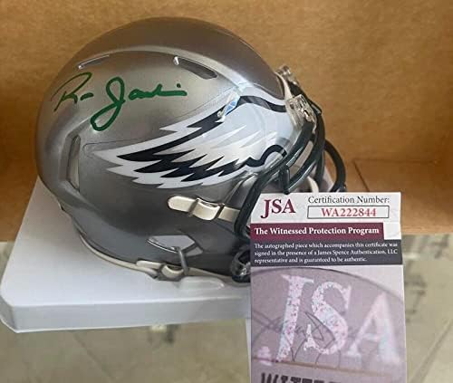 Ron Jaworski Philadelphia Eagles assinou o flash mini capacete flash JSA WA222844