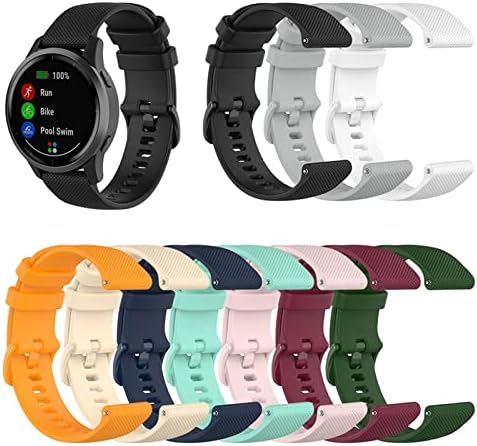 Pulseira de pulseira de 20 mm WTUKMO para TicWatch E para Garmin Venu para Forerunner 645 Silicone Smartwatch WatchBand